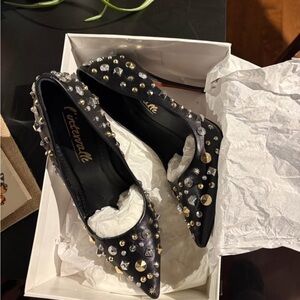 L'INTERVALLE Black Studded Heels